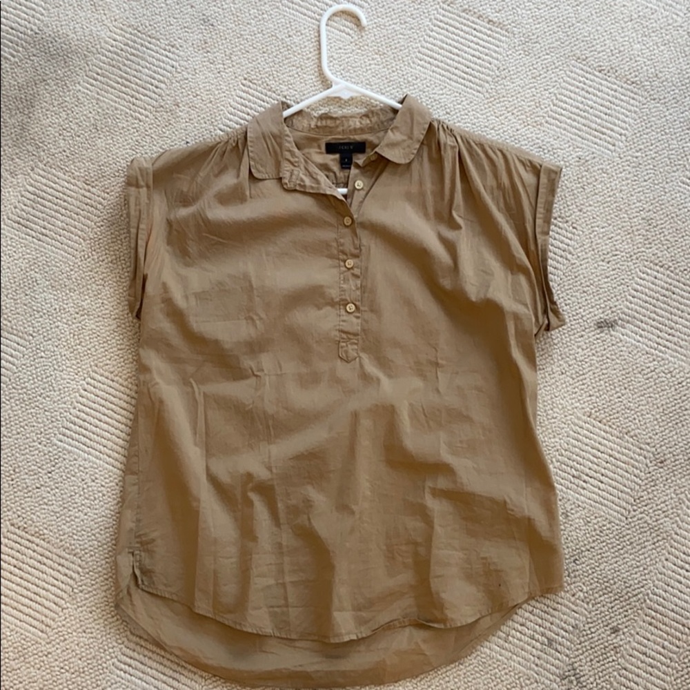 J crew half button down Peter Pan collar shirt